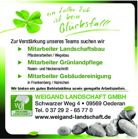 Weigand Landschaft GmbH sucht Verstärkung